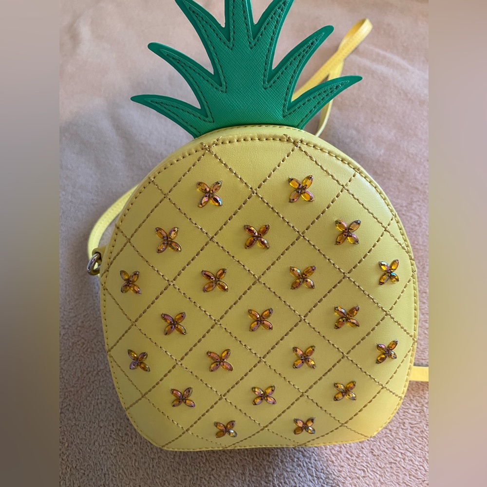 Kate Spade Pineapple leather beaded Crossbody Bag